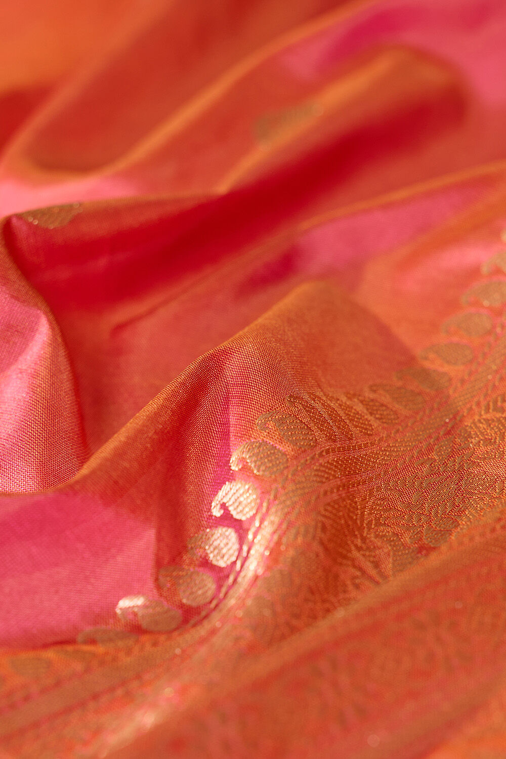 Pink Silk Viscose Kadwa Banarasi Saree image number null