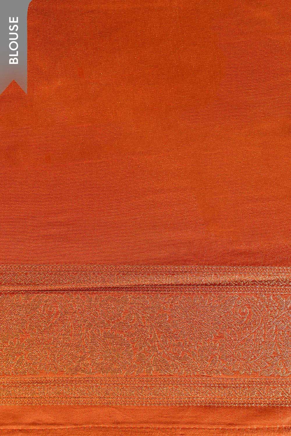 Orange   Woven Viscose Tissue Saree image number null