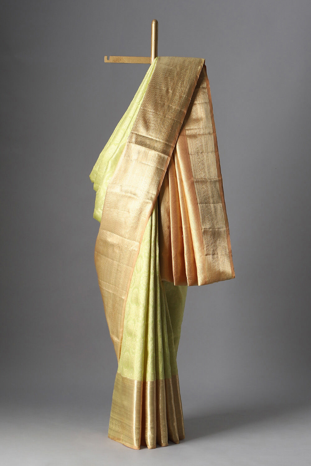 Light Green Pure Silk Kanjivaram Saree image number null