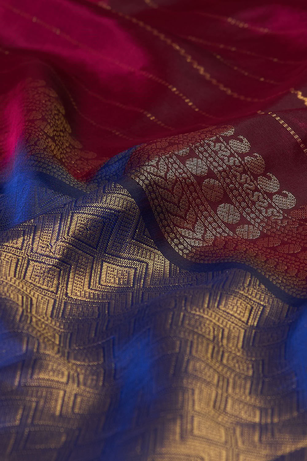 Violet Woven Pure Soft Silk Saree image number null