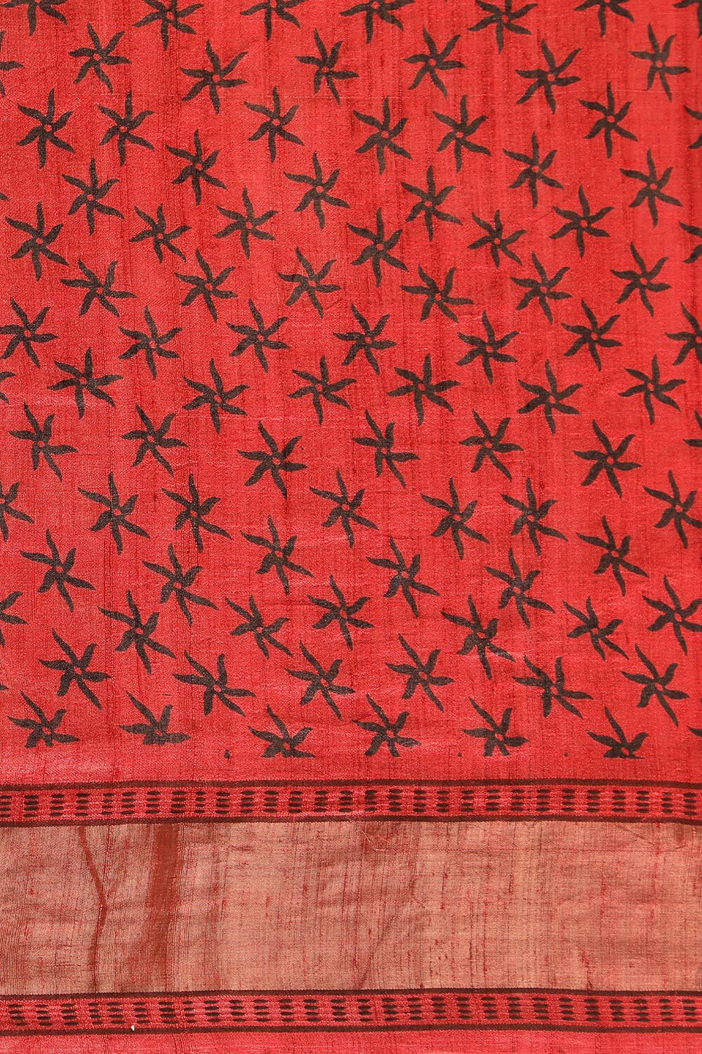 Beige Pure Tussar Silk Embroidery Saree image number null