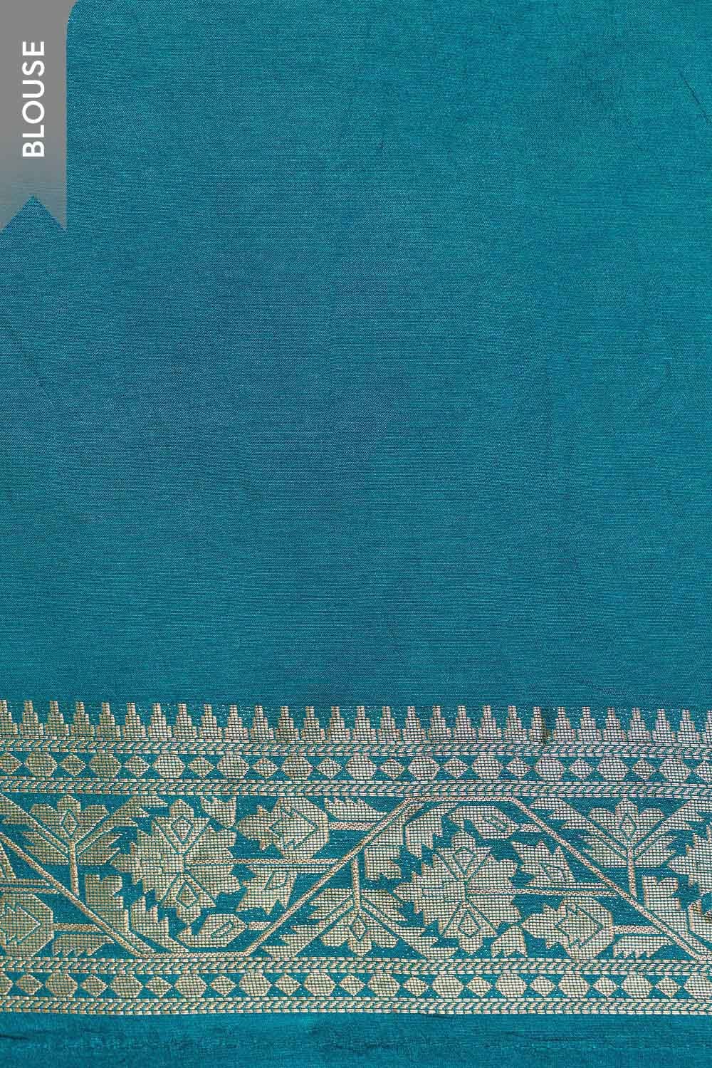 Blue Woven Pure Viscose Saree image number null