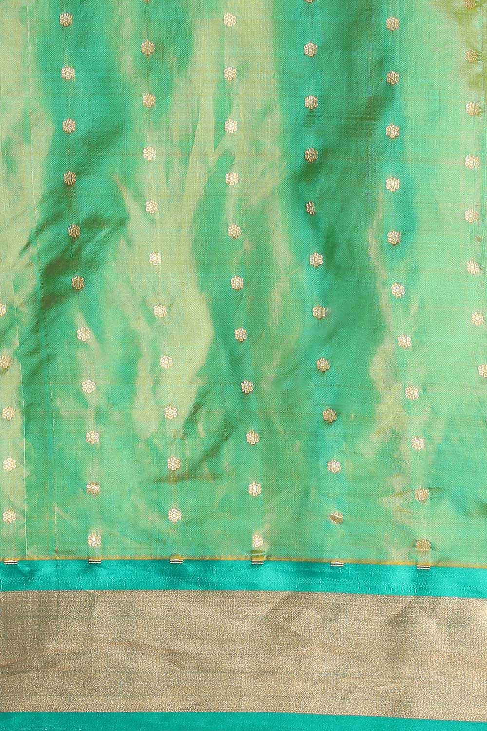 Light Green Pure Silk Banarasi Brocade Saree image number null