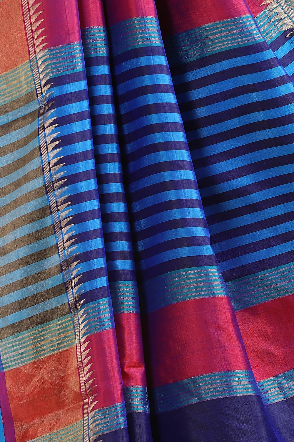 Light Blue Pure Silk Woven Saree image number null