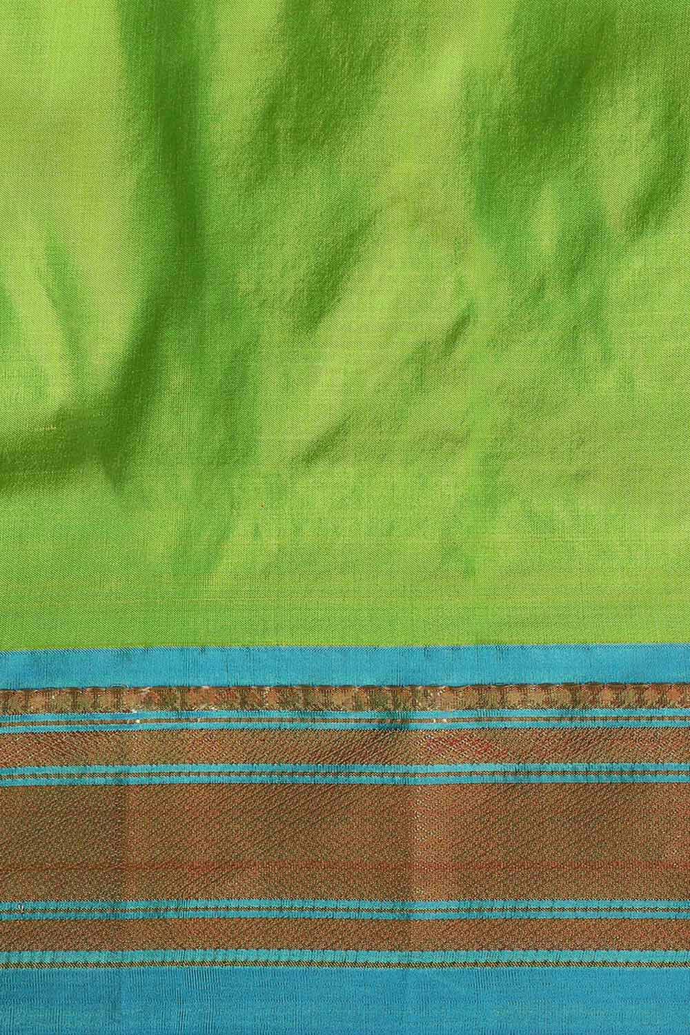Green Pure Silk Paithani Saree image number null
