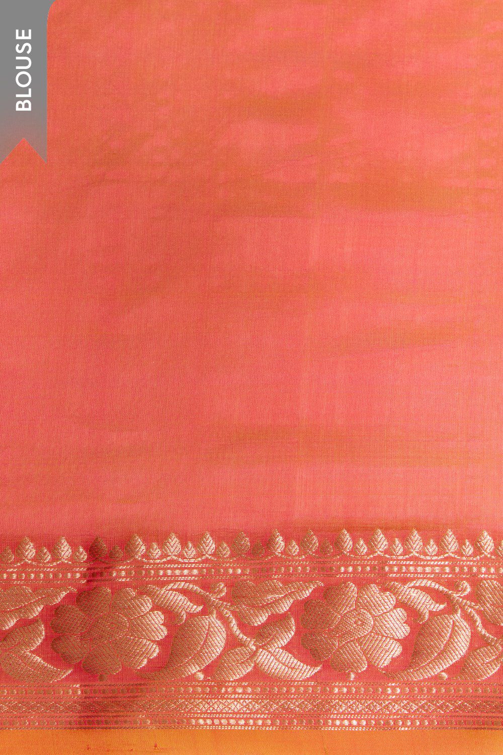 Pink Silk Viscose Banaras Cutwork Saree image number null