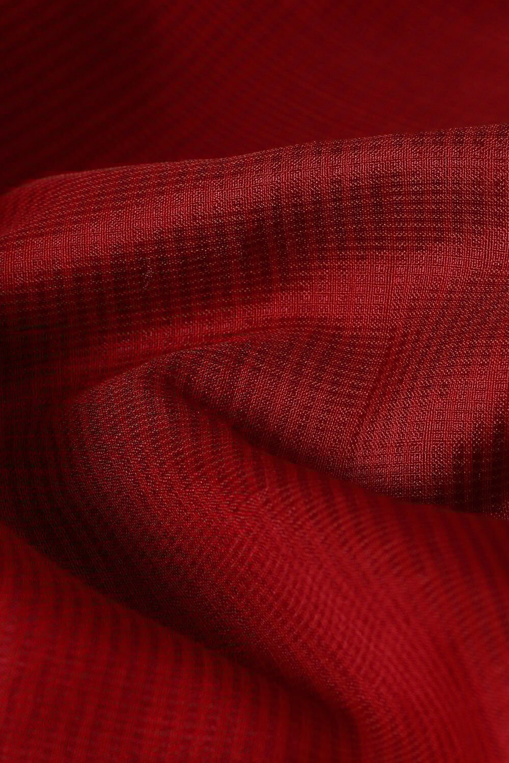 Red Pure Silk Cotton Maheswari Saree image number null