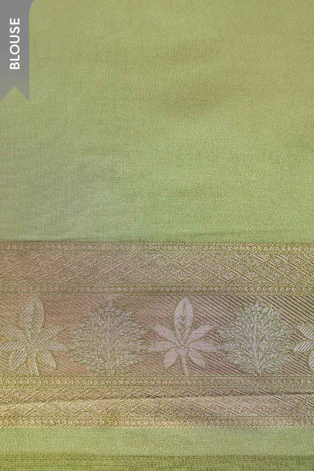 Green Woven Viscose Tissue Saree image number null