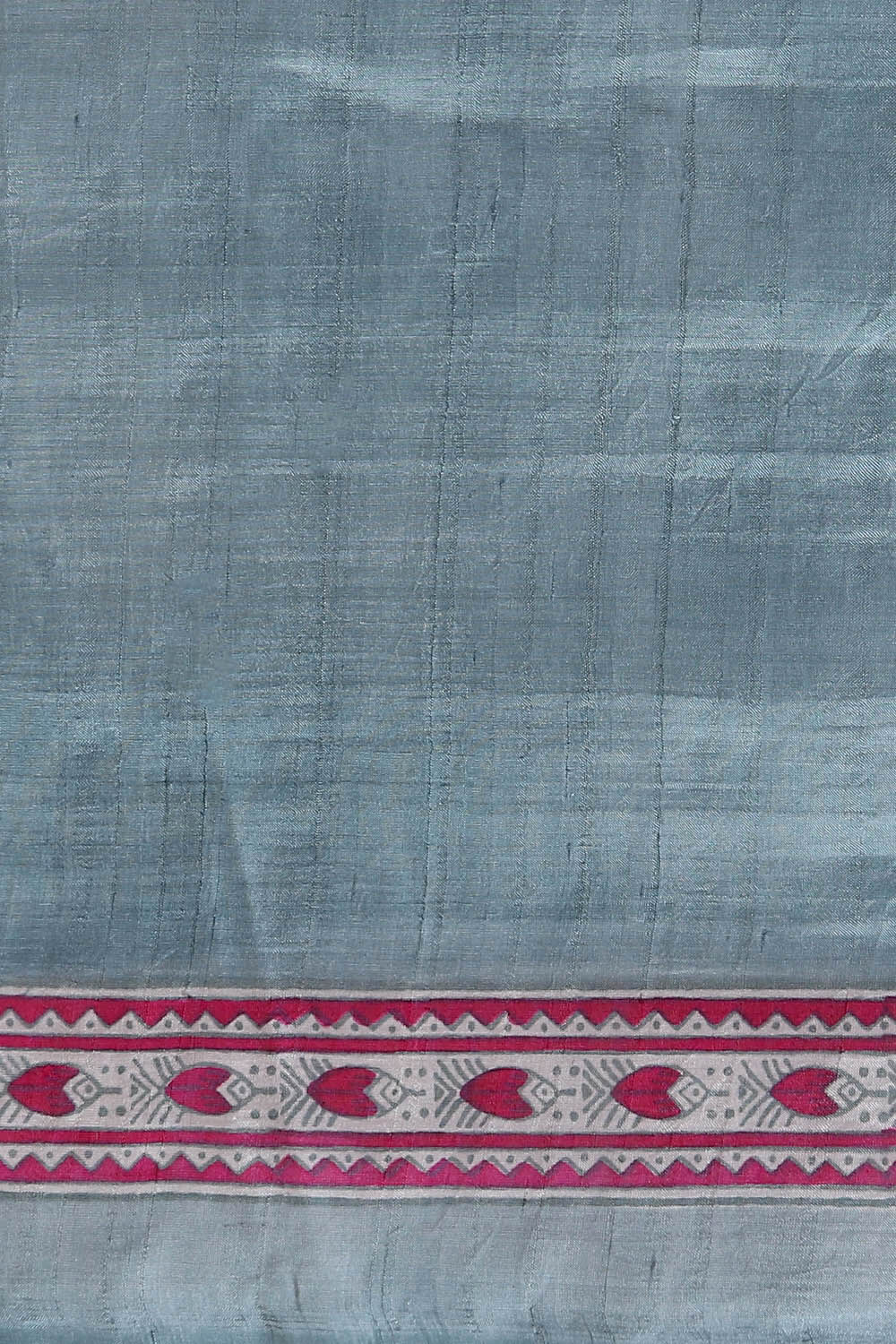 Grey Pure Silk Printed Saree image number null