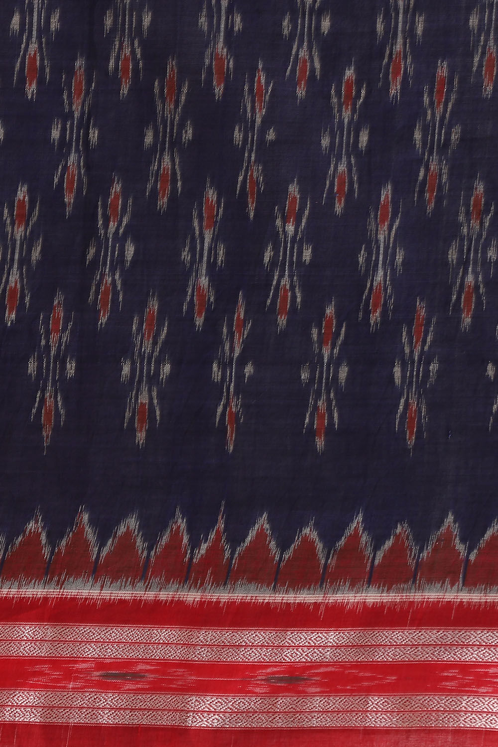 Dark Pure Blue Cotton Odissa Ikat image number null
