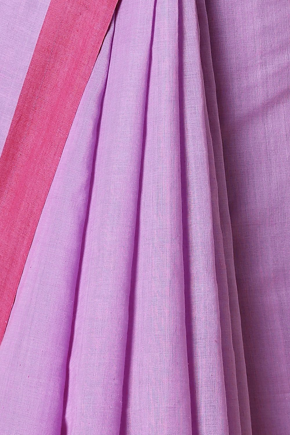 Violet Pure Cotton Bengal Saree image number null