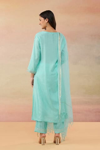 Light Blue Pure Viscose Embroidered Kurta Set thumbnail image number null