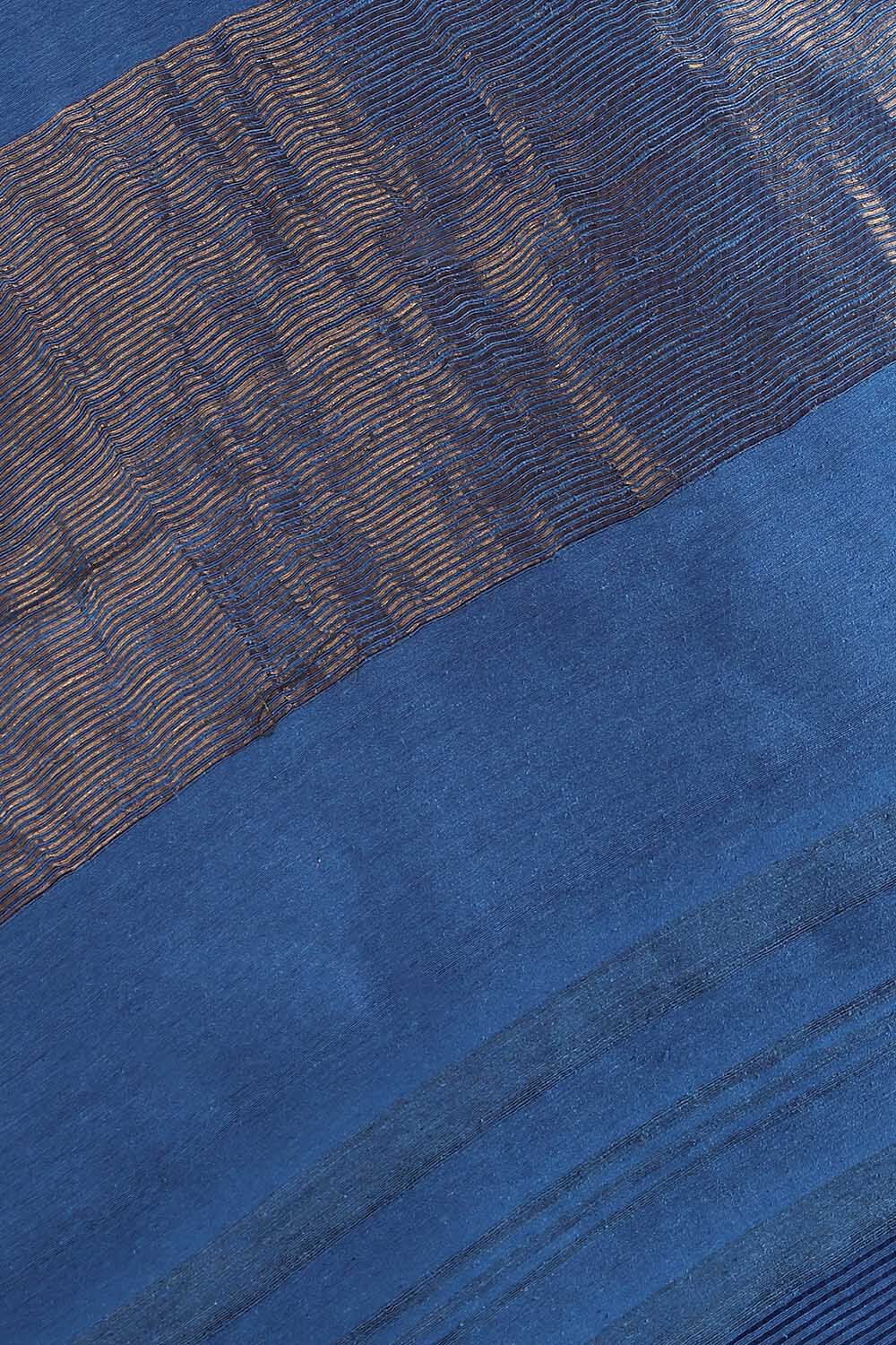 Blue Pure Silk Woven Saree image number null