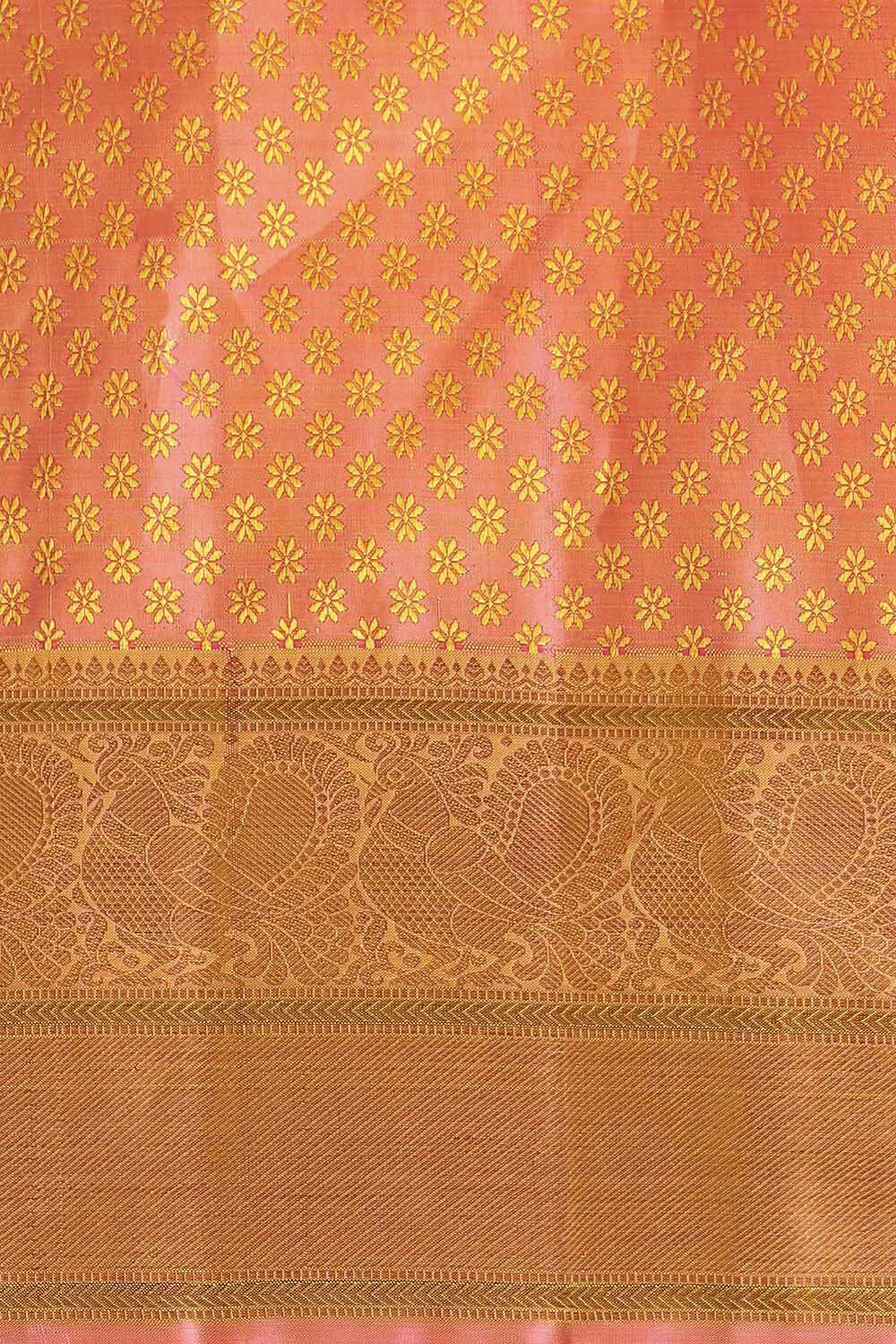Light Yellow Pure Silk Kanjivaram Saree image number null