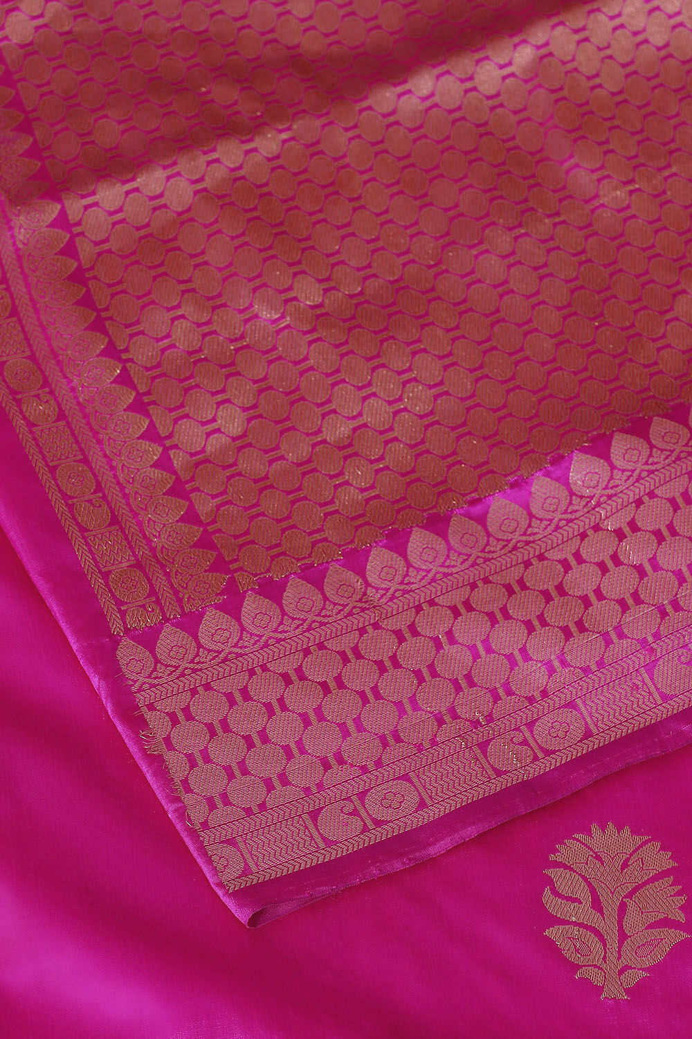 Dark Pink Pure Silk Banarasi Saree image number null