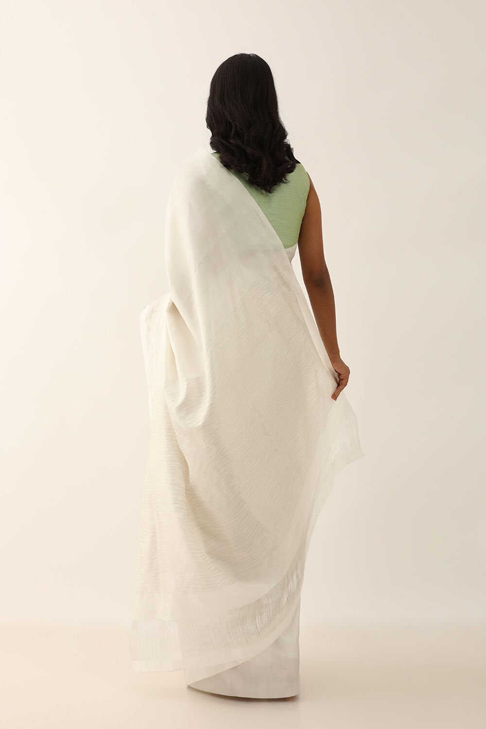 White Pure Silk Woven South Saree image number null