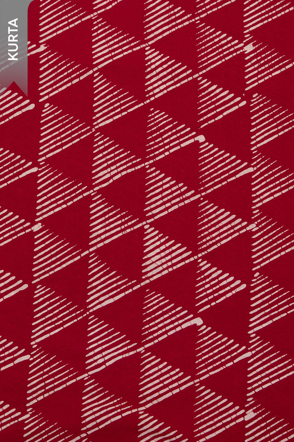 Dark Red Pure Cotton Batik Unstitched Suit Set image number null