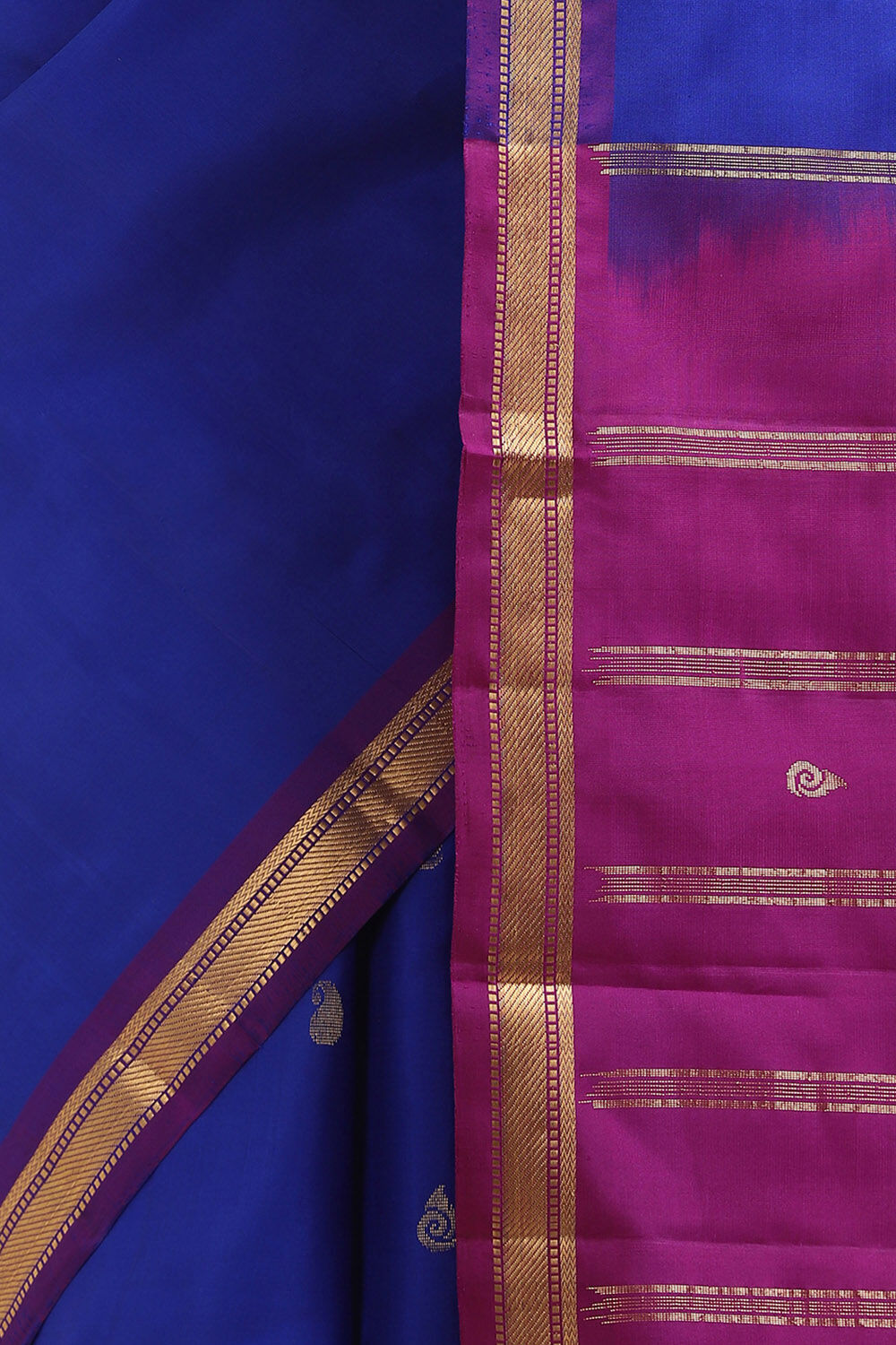 Light Blue Pure Silk Kanjivaram inspired Saree image number null