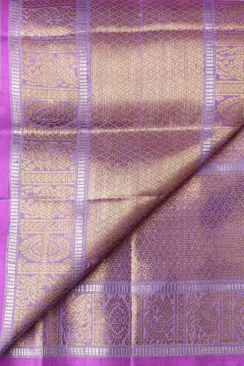 Light Violet Pure Silk Kanjivaram Saree image number null