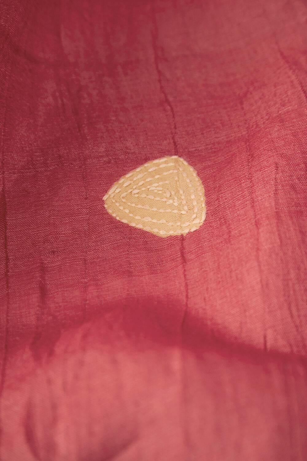 Pink Chattisgarh Pure Tussar Silk Hand Painted Saree image number null
