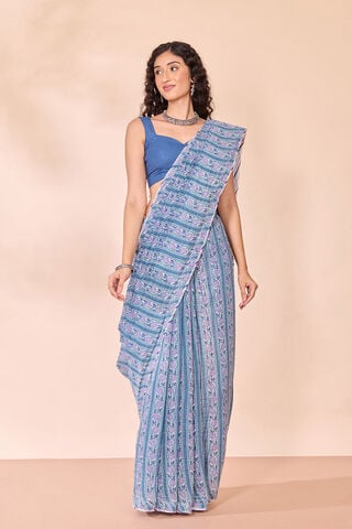 Blue Rajasthan Screen Printed Pure Silk Cotton Saree thumbnail image number null