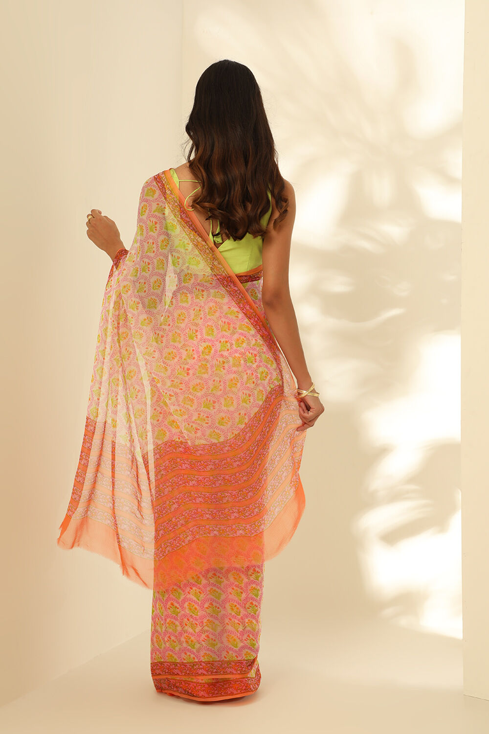 Multicoloured Viscose Chiffon Printed Saree image number null