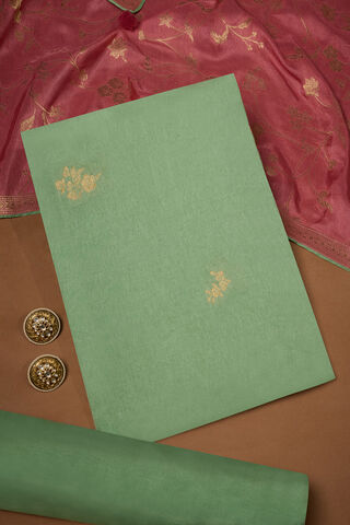 Green Pure Viscose Woven Unstitched Suit Set image number