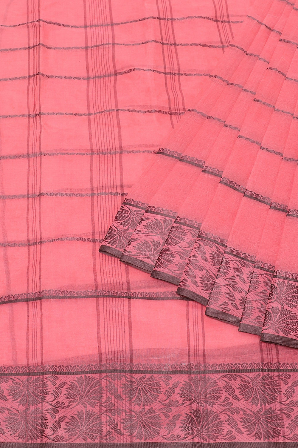 Pink Pure Cotton Bengal Saree image number null