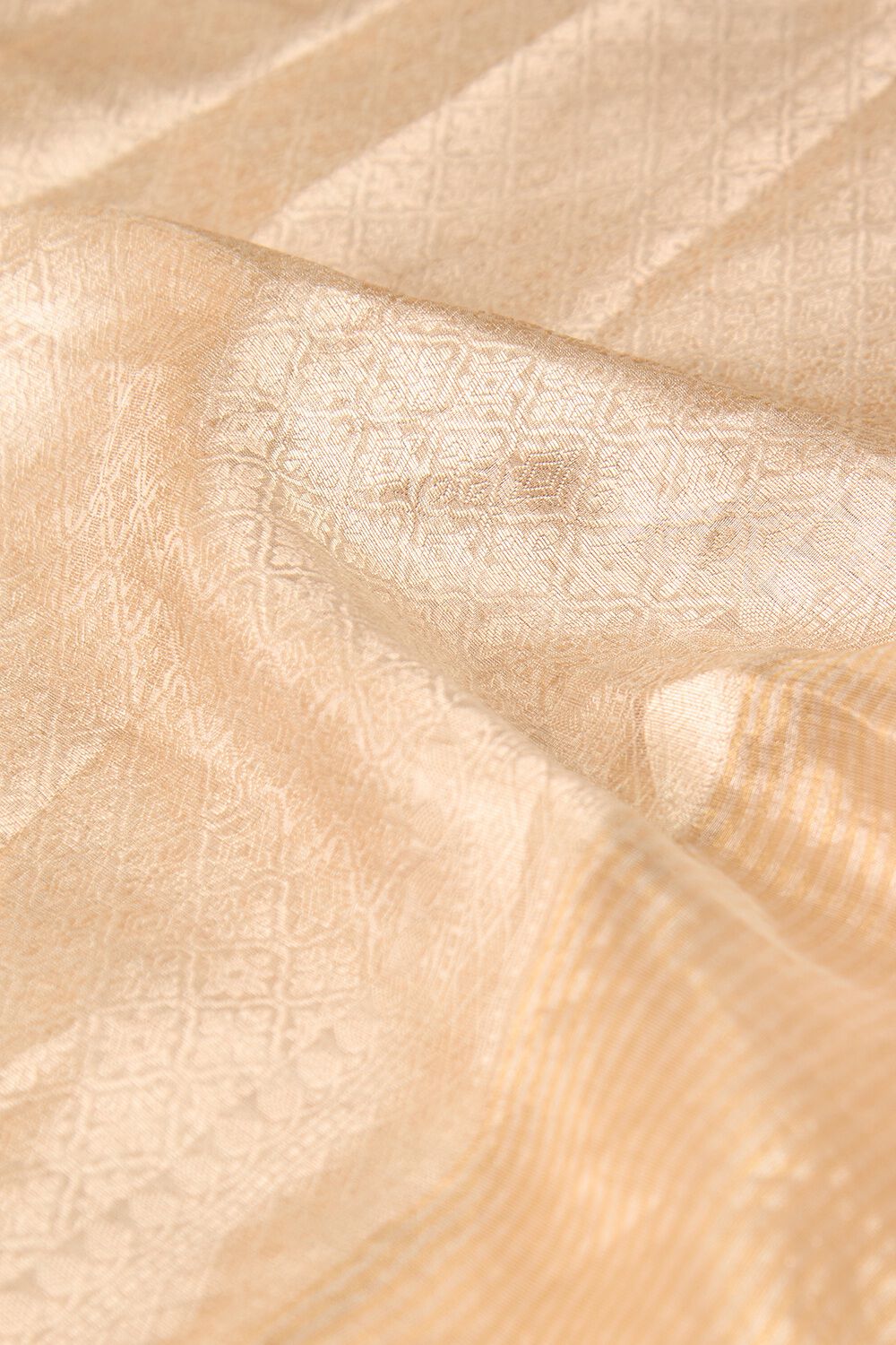 Off White Pure Tissue Organza Woven Banaras Saree image number null