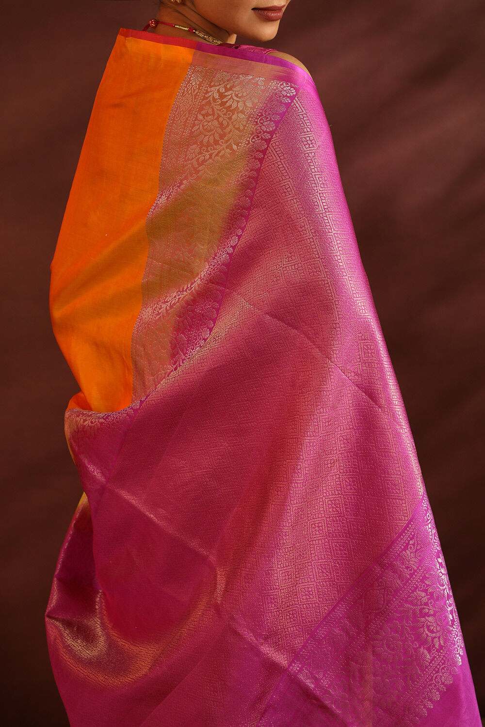 Yellow South Pure Silk Woven Saree image number null