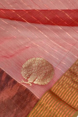 Red Chanderi Pure Silk Cotton Woven Saree thumbnail image number null