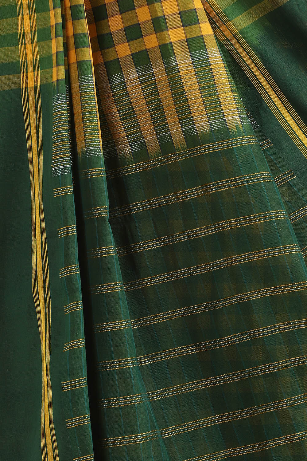 Green Pure Cotton South Saree image number null