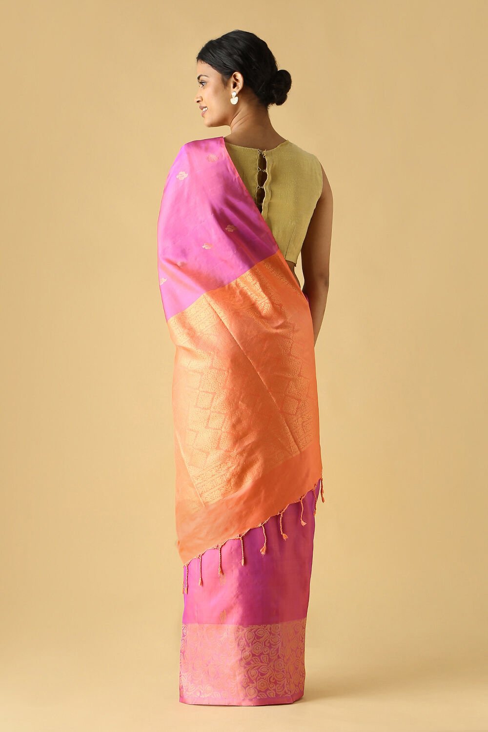 Pink Pure Silk South Saree image number null