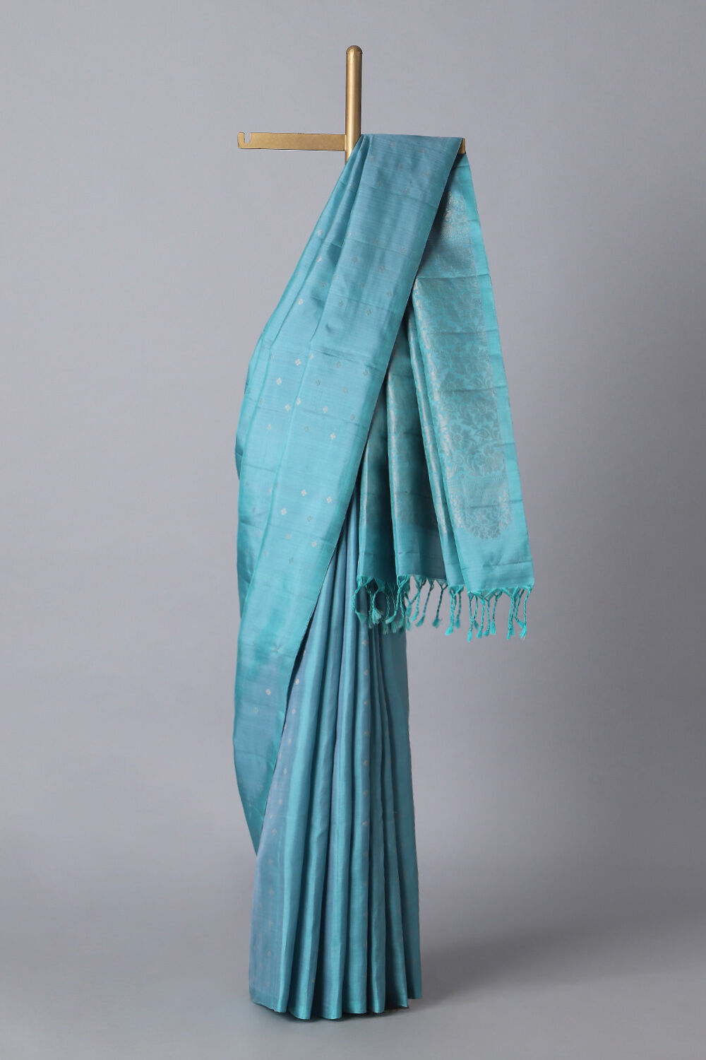 Light Blue Pure Silk South Saree image number null