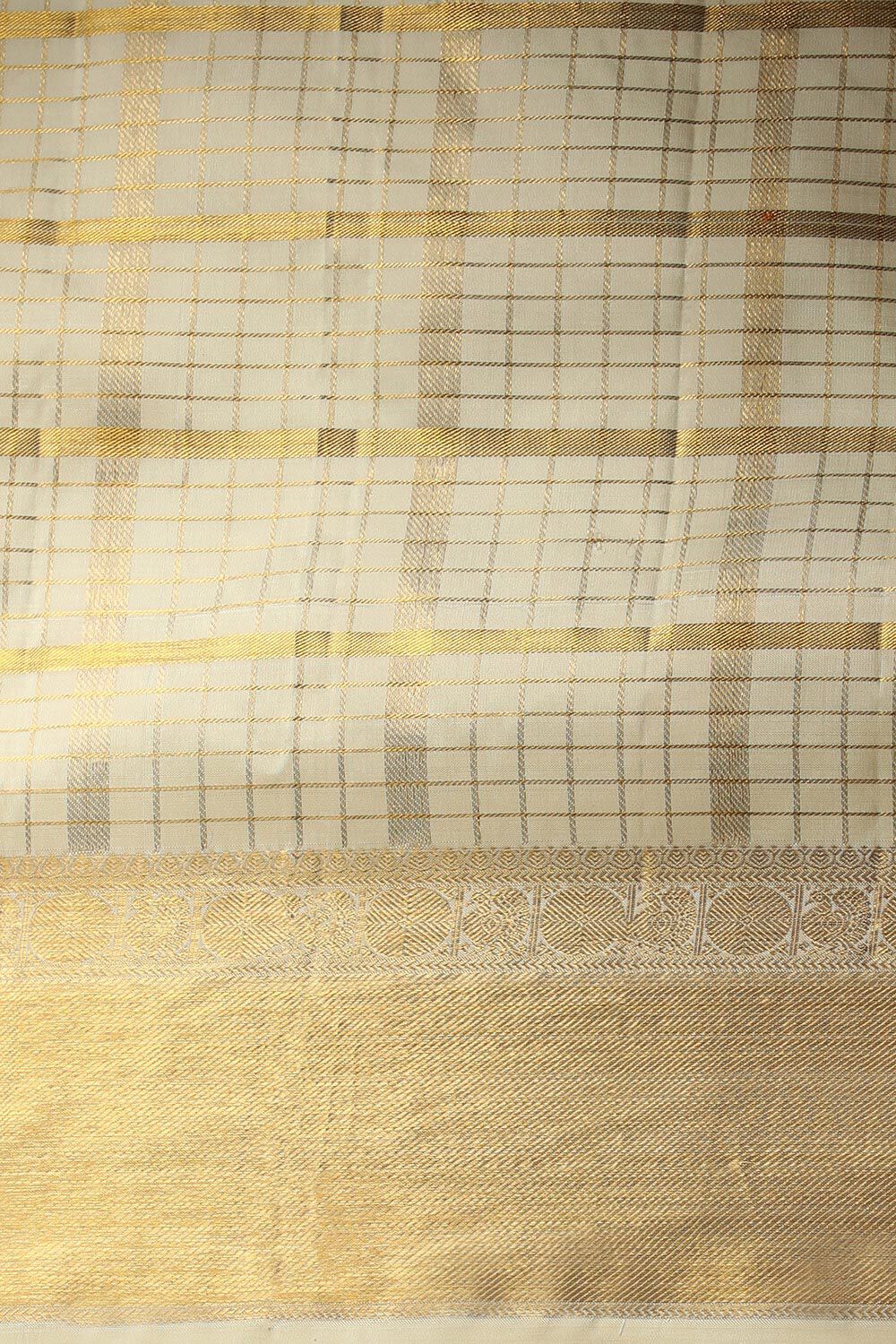 Off White Woven Pure Silk Kanjivaram Saree image number null