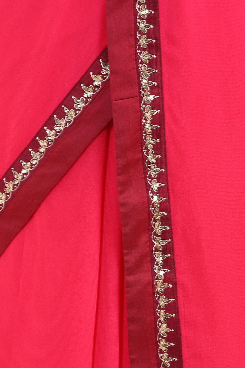 Pink Viscose Embroidered Saree image number null