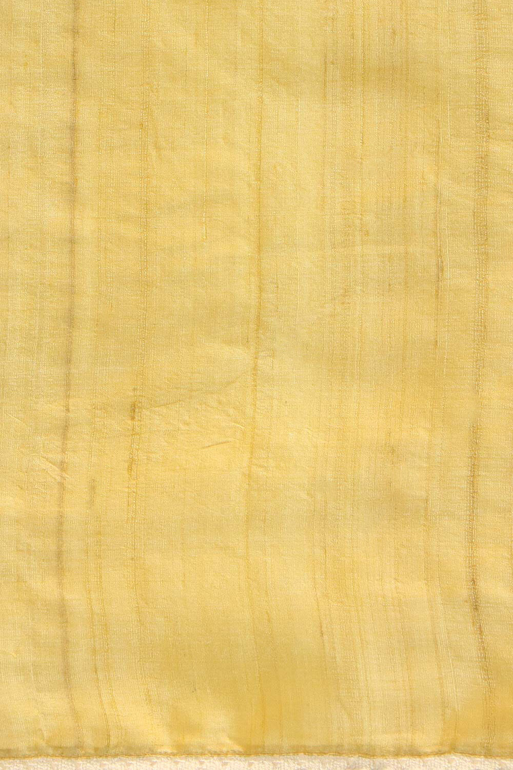 Yellow Pure Tussar Embroidered Saree image number null