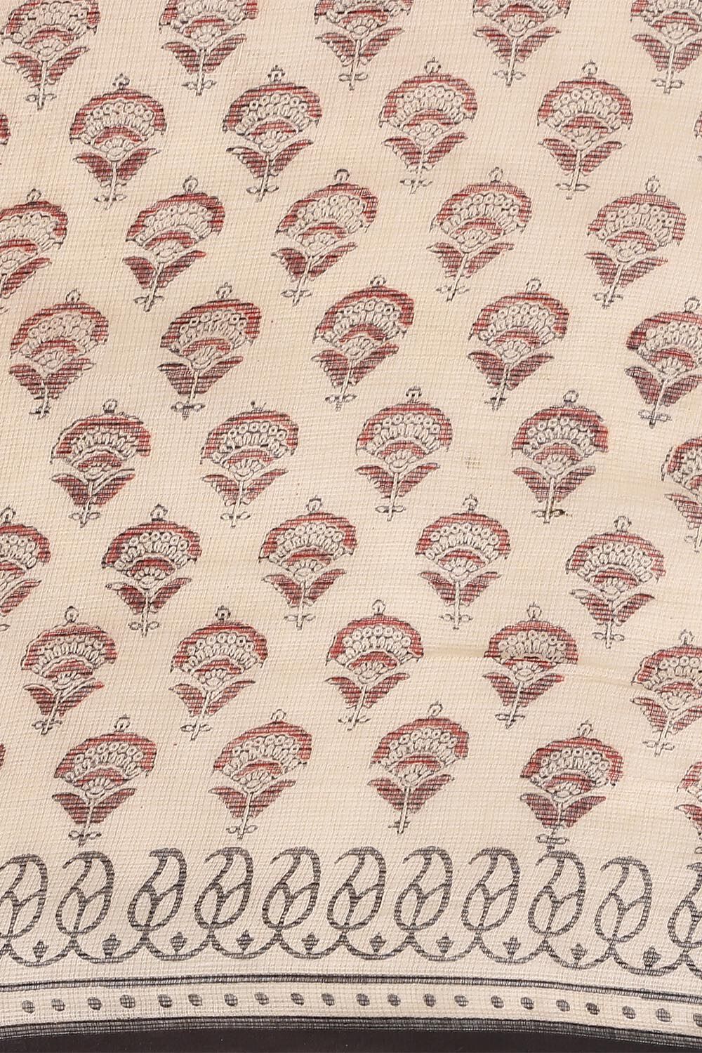 Off Pure White Kota Bagru Printed image number null