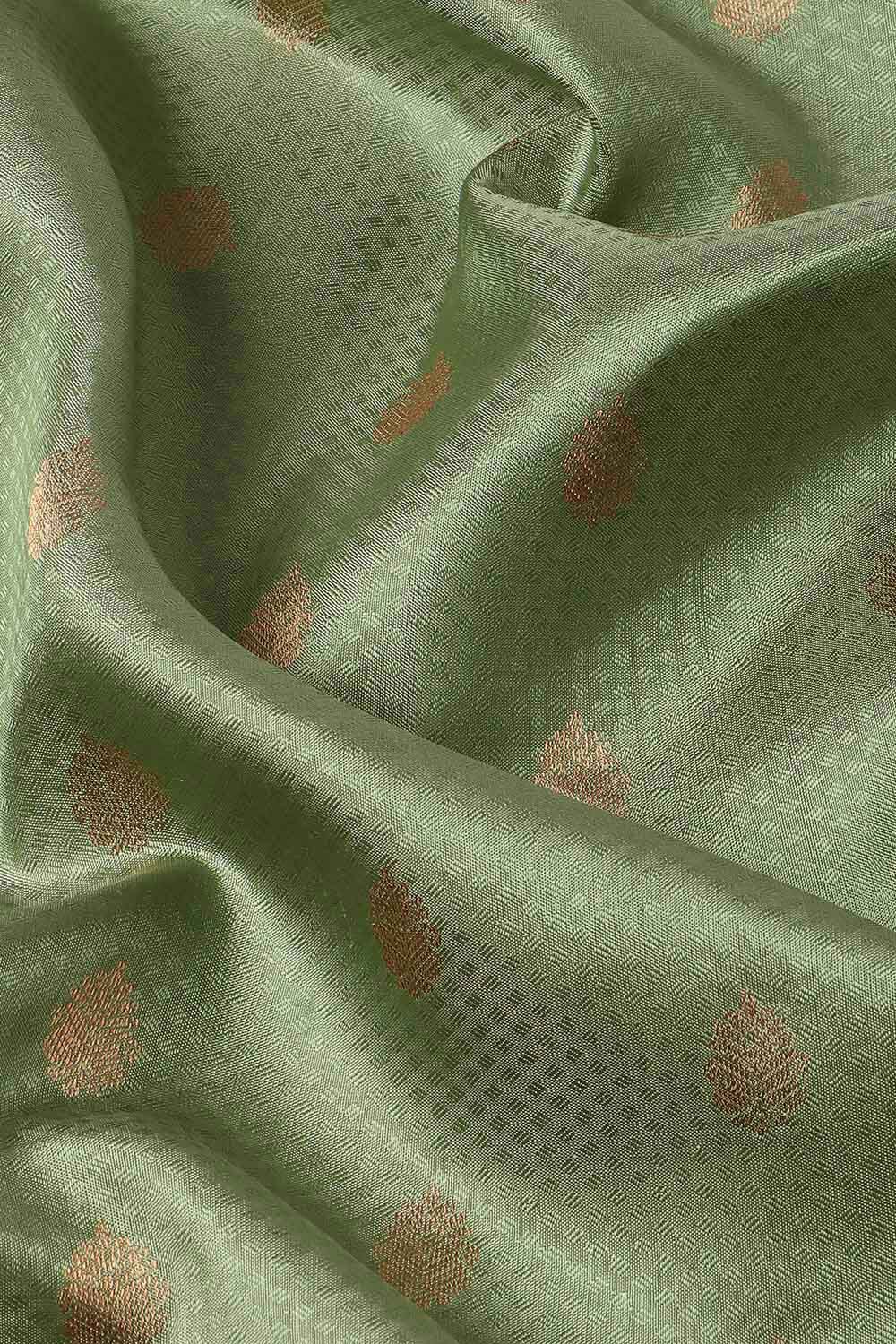 Light Green Pure Silk Kanjivaram inspired Saree image number null