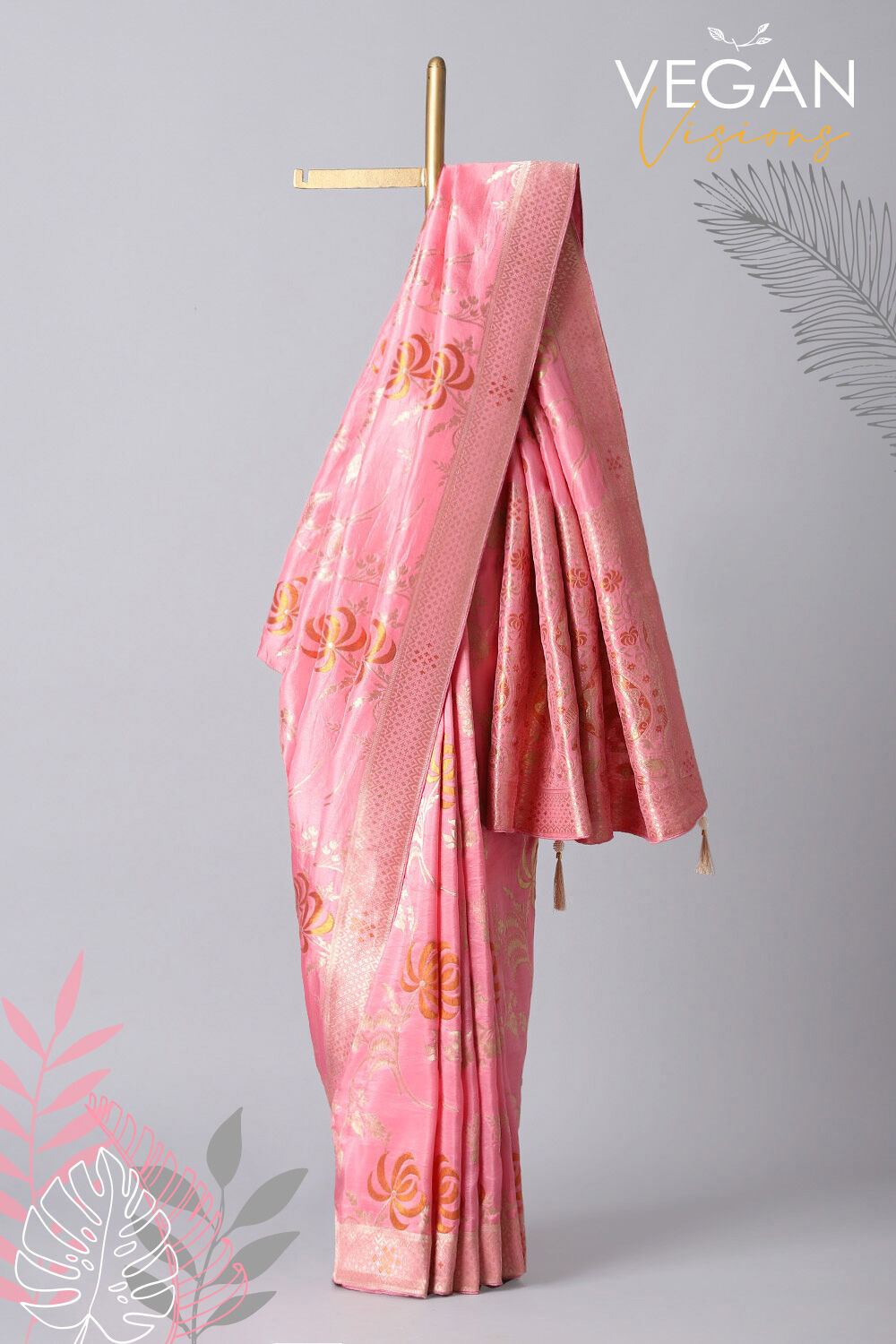 Pink Pure Luxe Vegan Saree image number null