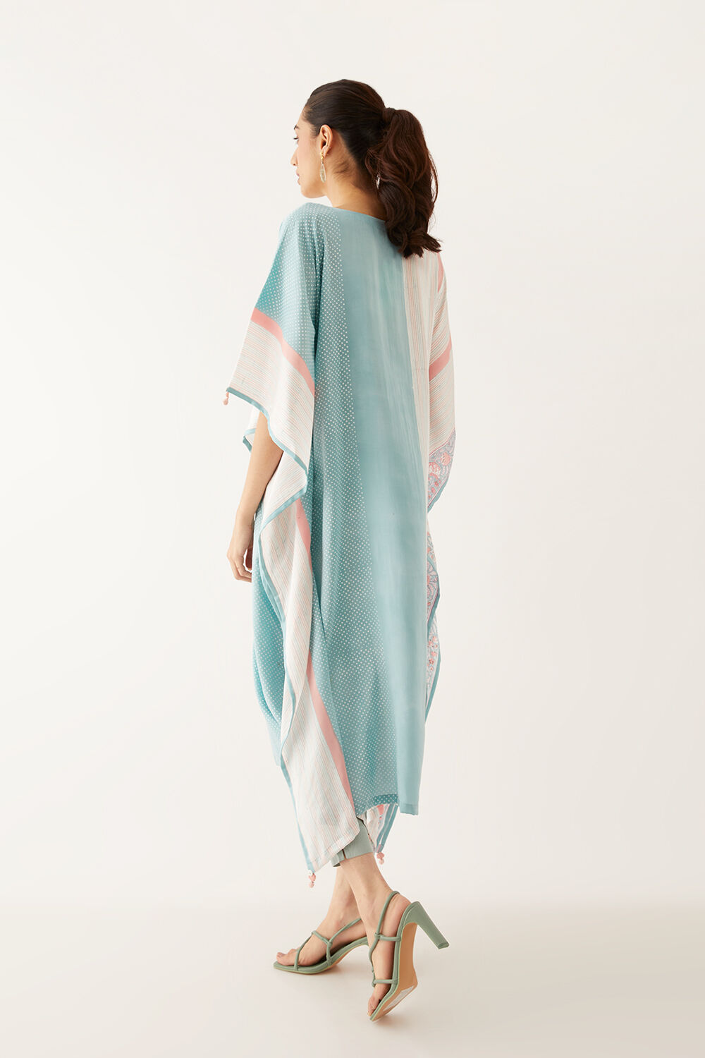 Blue Viscose Printed Sanganeri Kurta image number null