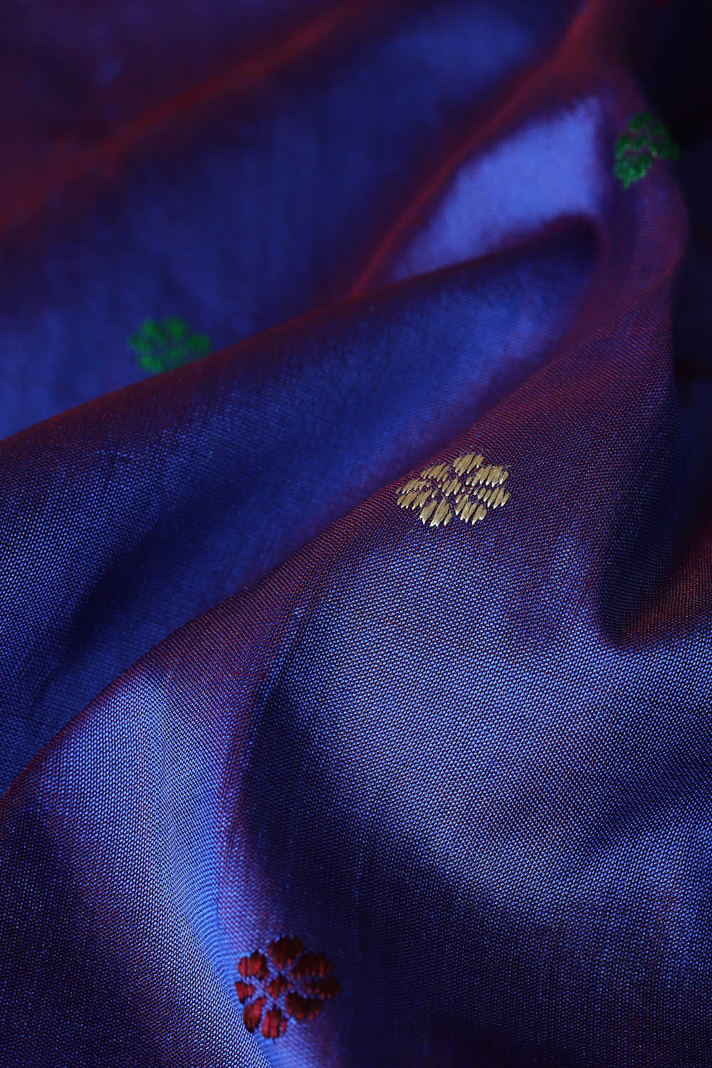 Dark Blue Silk Odissa Dolabedi Saree image number null
