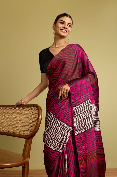 Multi Printed Viscose Saree