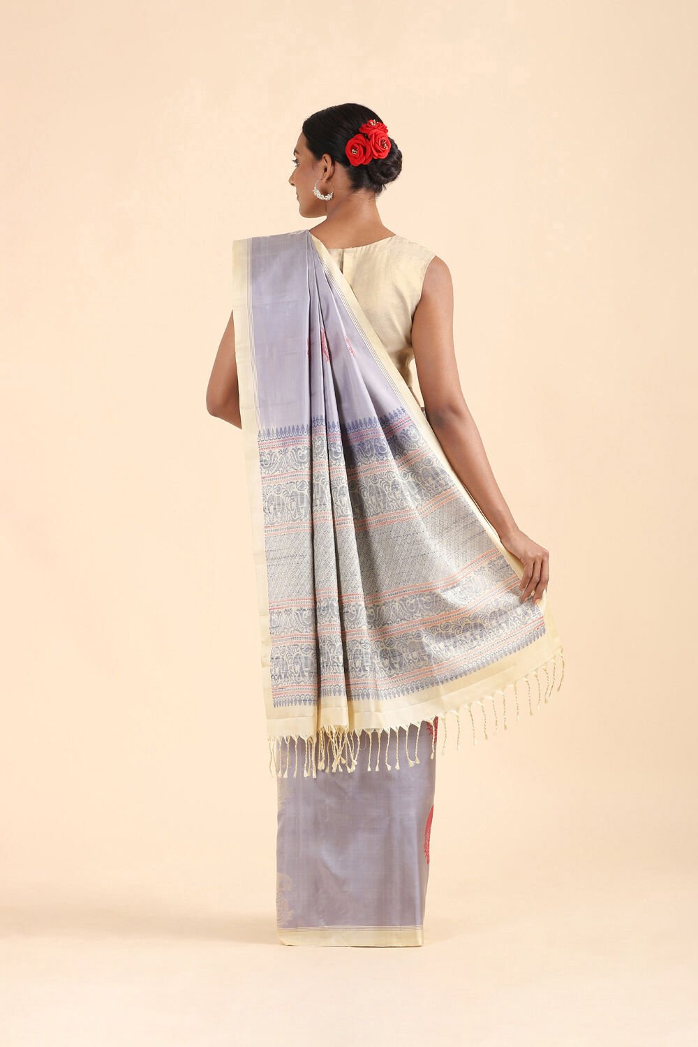 Light Violet Pure Soft Silk Saree image number null