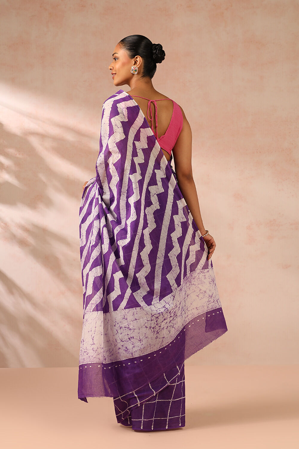 Violet Ujjain Pure Cotton Printed Saree image number null