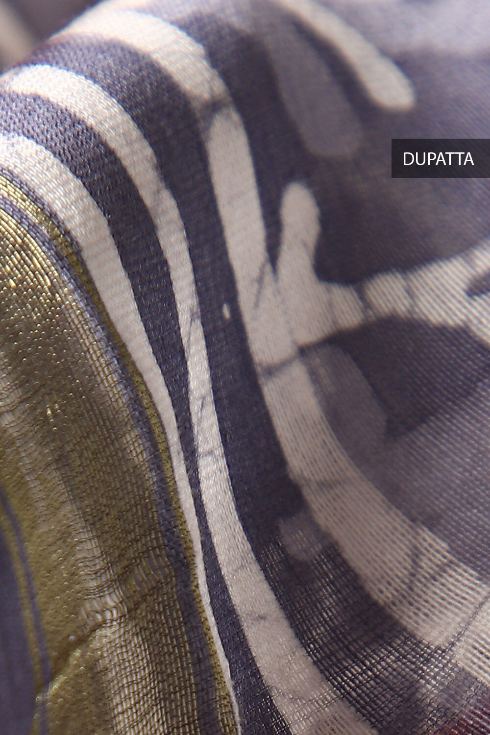 Green Block Printed Silk Cotton Suit image number null