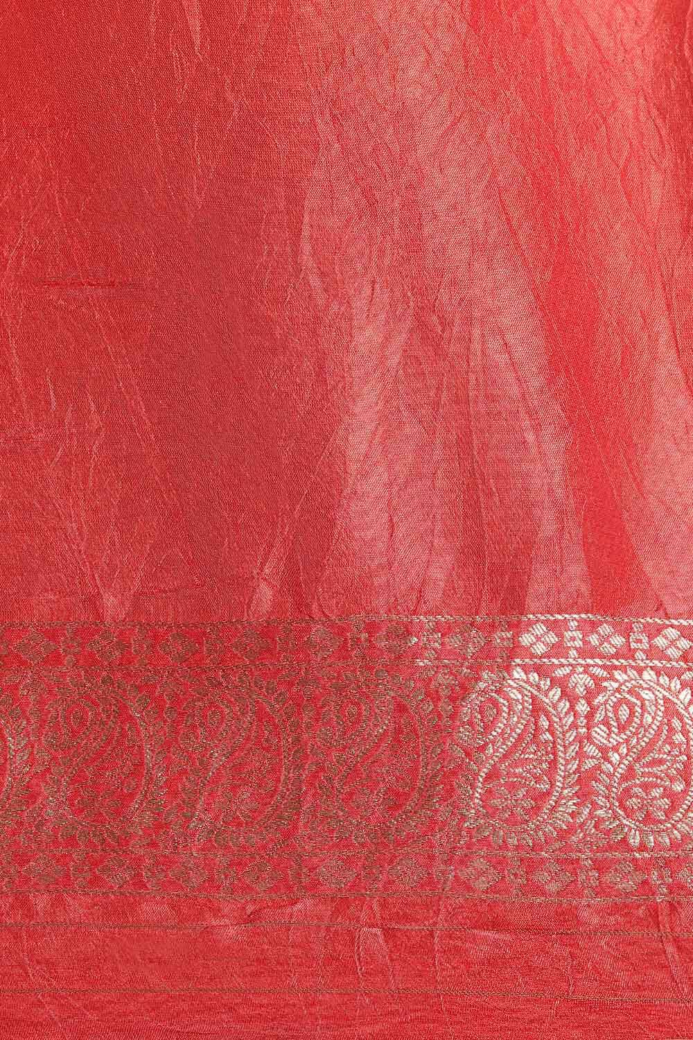 Red Luxe Woven Saree image number null
