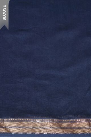 Dark Blue Pure Silk Cotton Batik Saree thumbnail image number null
