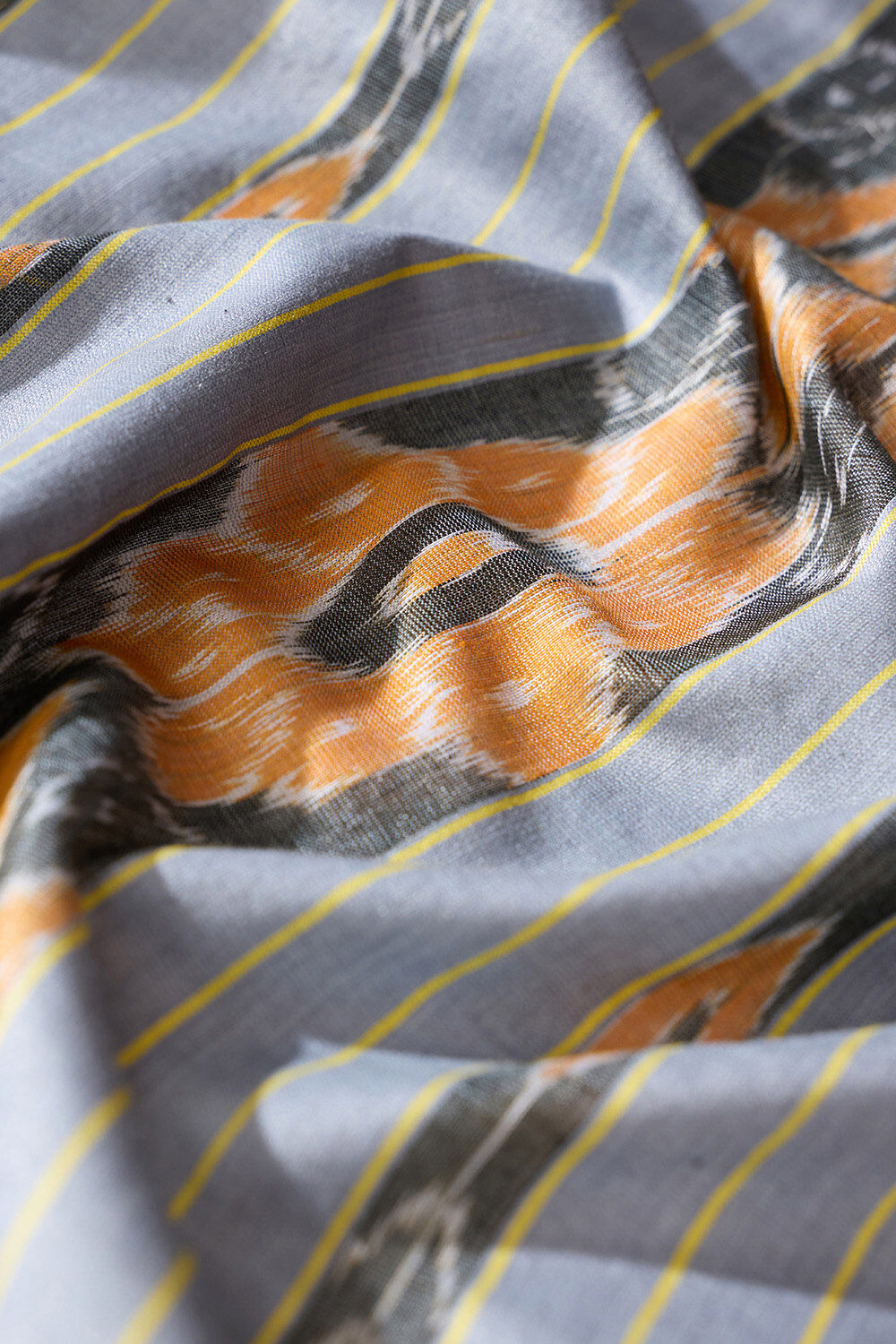 Yellow Ikat Pure Tussar Silk Gopalpur Saree image number null