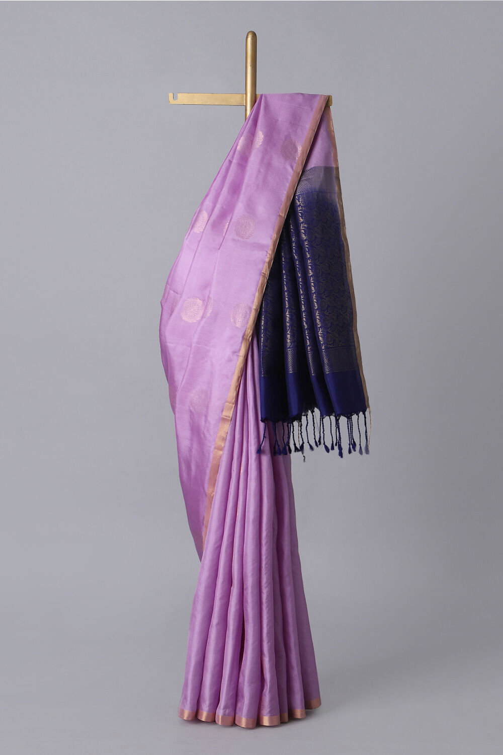 Light Violet Pure Silk South Saree image number null